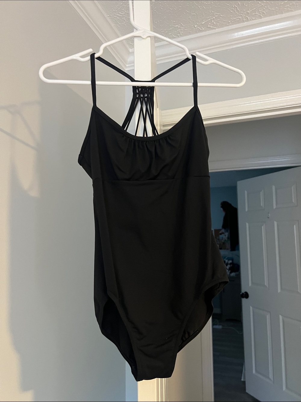 Mirella Black Strappy-Back Bodysuit